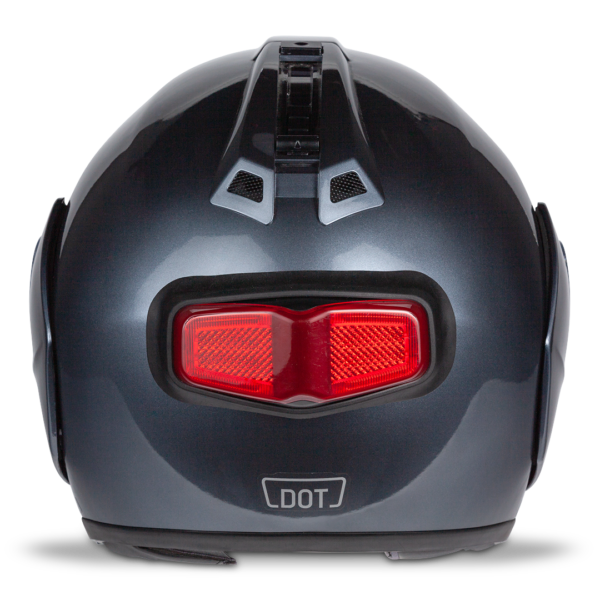 inView in Red on Grey Helmet